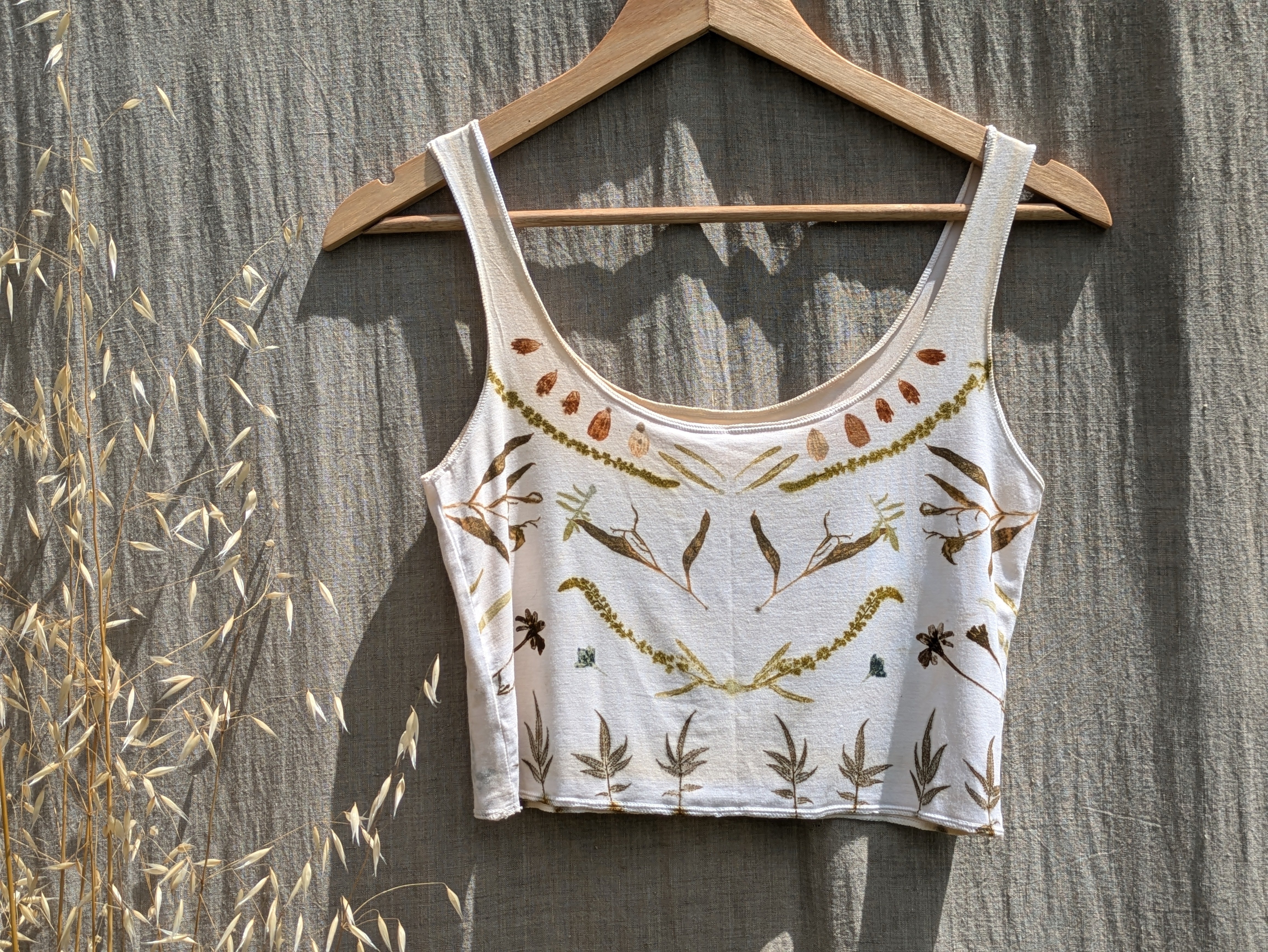 Bamboo Crop Top Natural Pearl & Petal