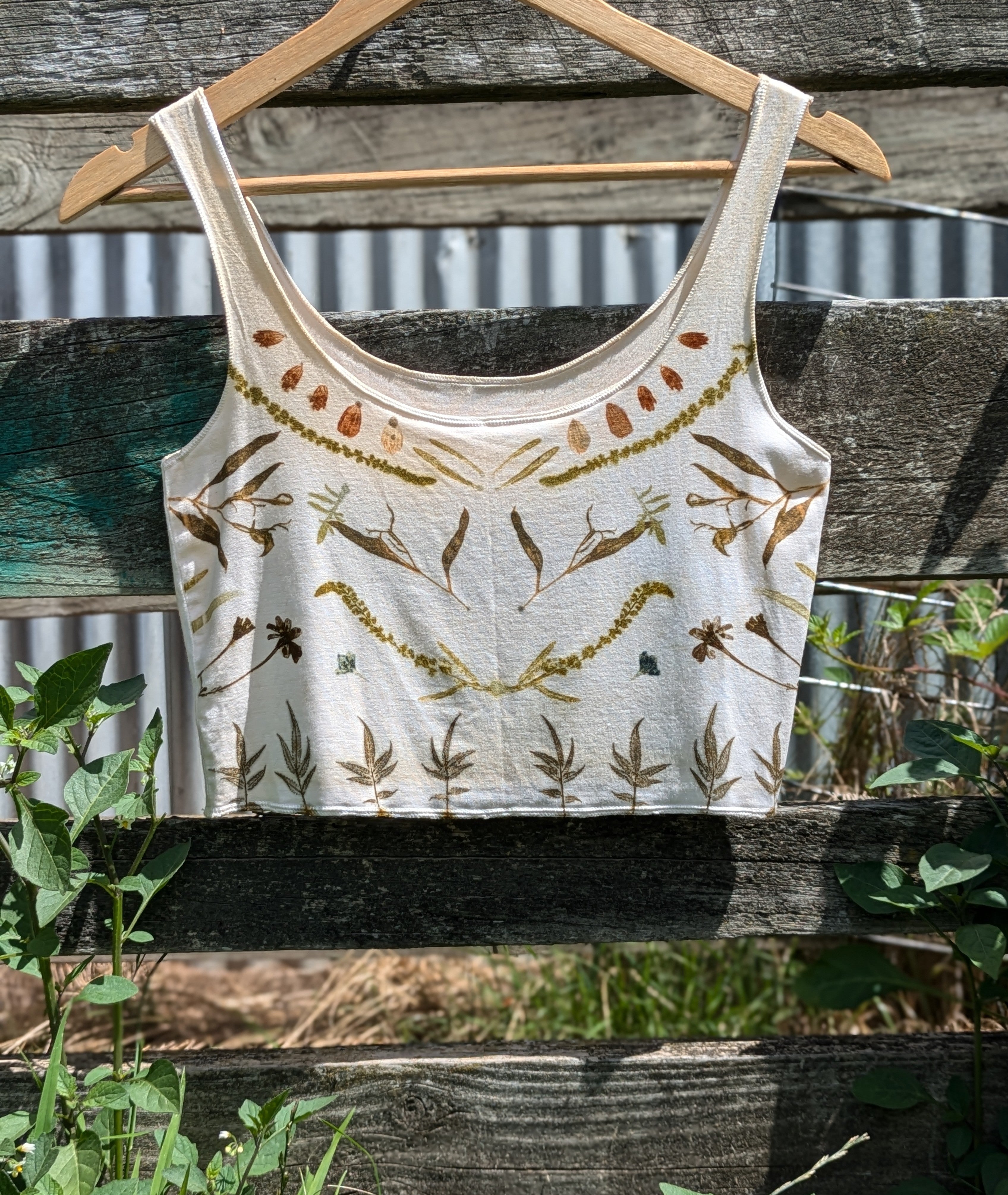 Bamboo Crop Top Natural Pearl & Petal