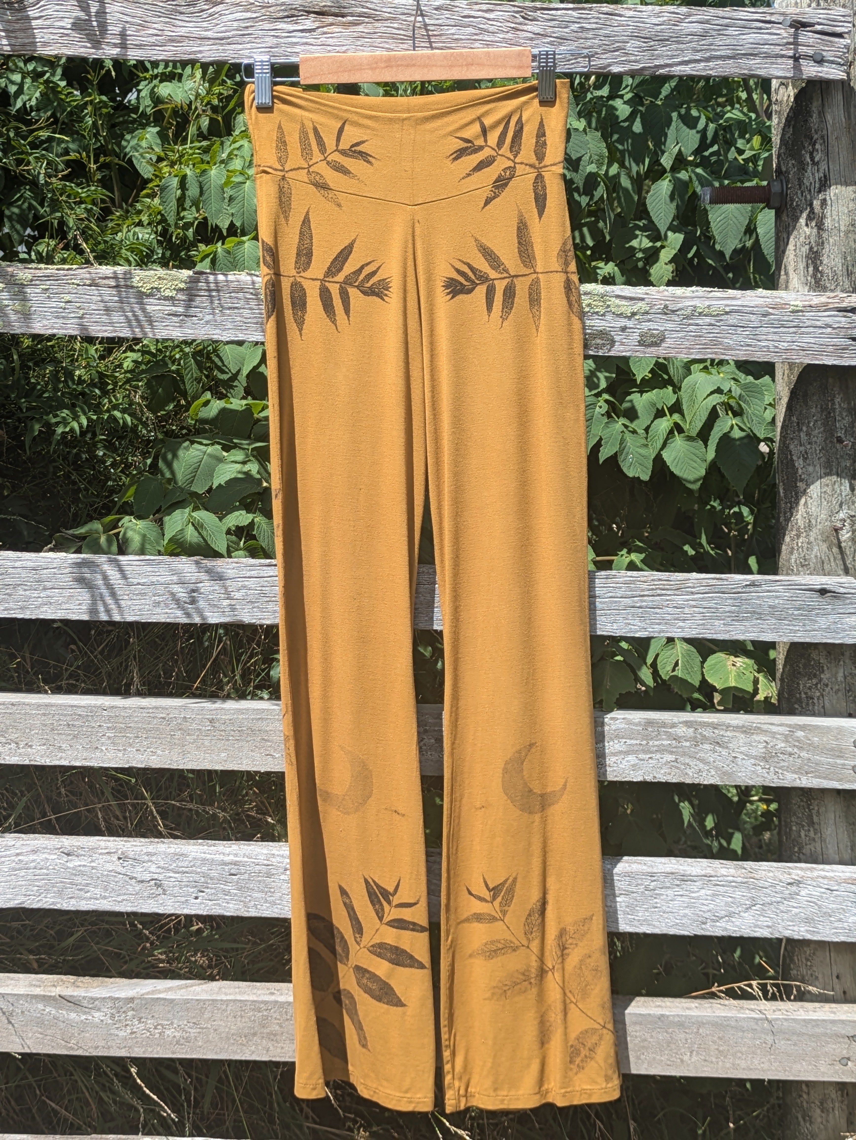 Bamboo Flared Yoga Pant in Golden Ochre