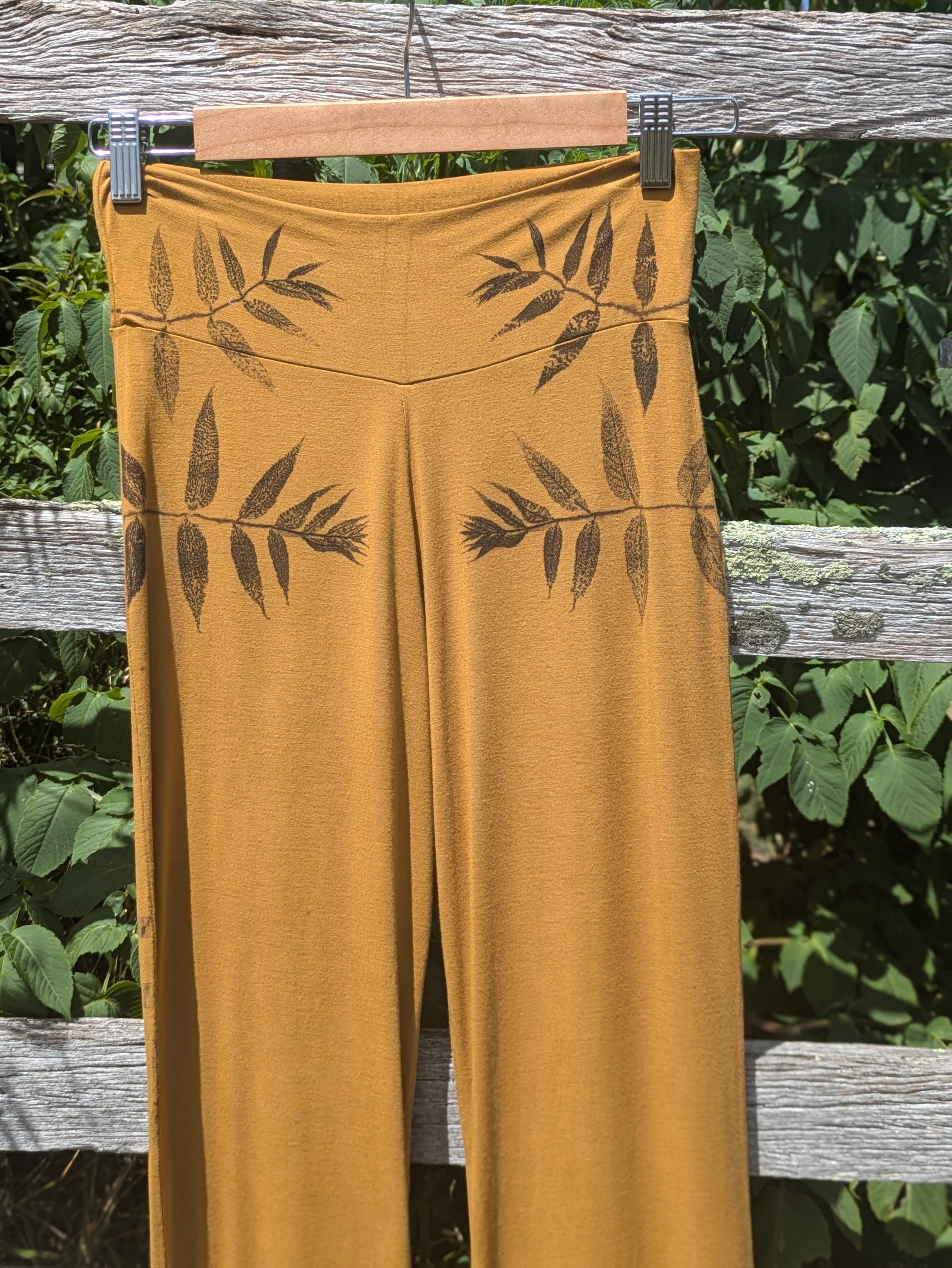 Bamboo Flared Yoga Pant in Golden Ochre