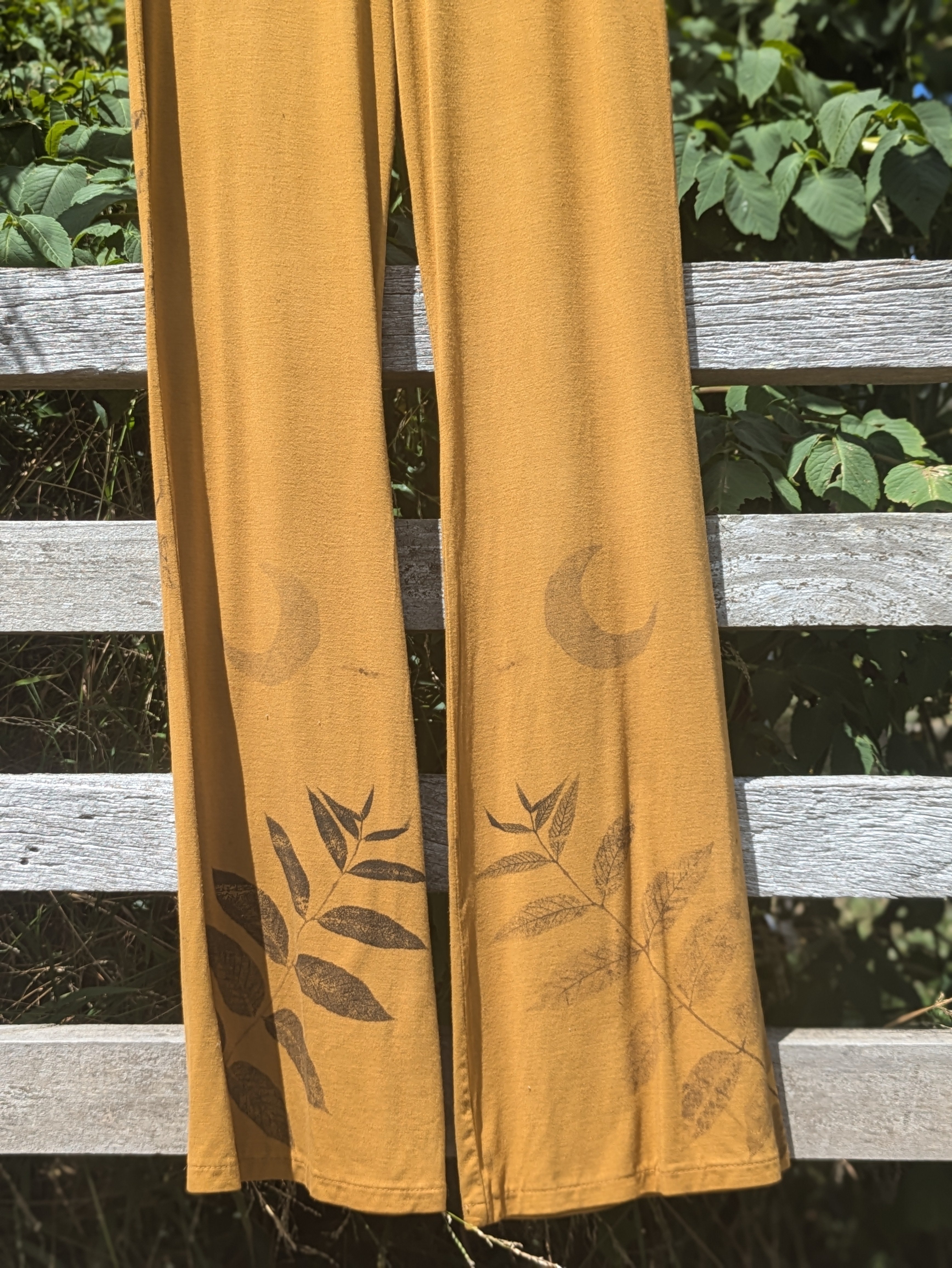 Bamboo Flared Yoga Pant in Golden Ochre