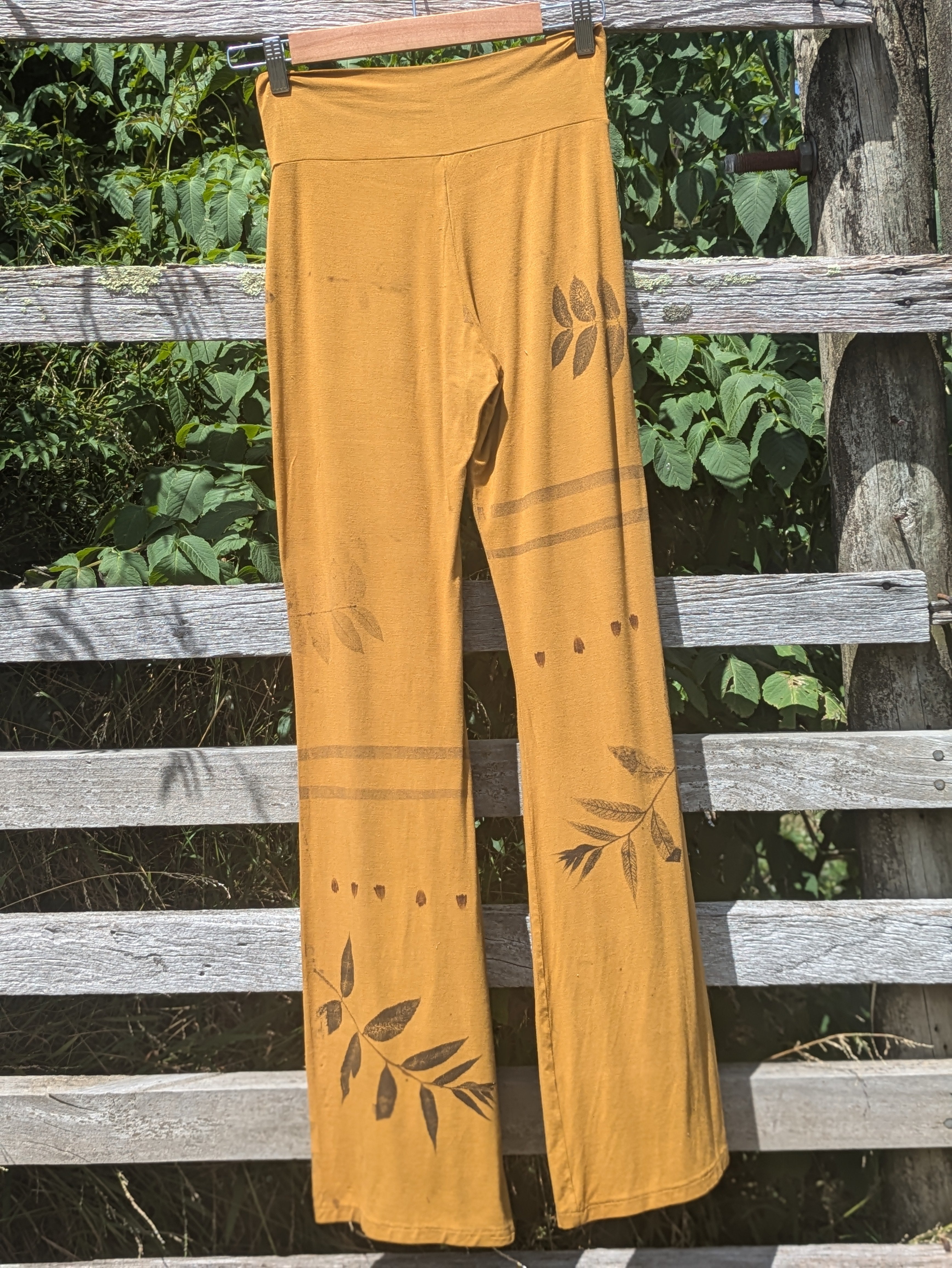 Bamboo Flared Yoga Pant in Golden Ochre