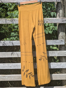 Bamboo Flared Yoga Pant in Golden Ochre