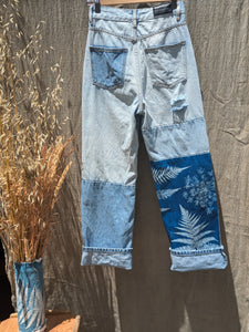 Cyanotype Denim Jeans Fern Multi Patch Fern