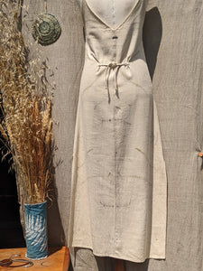 Natural Linen Dress Weld Flower