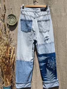 Cyanotype Denim Jeans Fern Multi Patch Fern