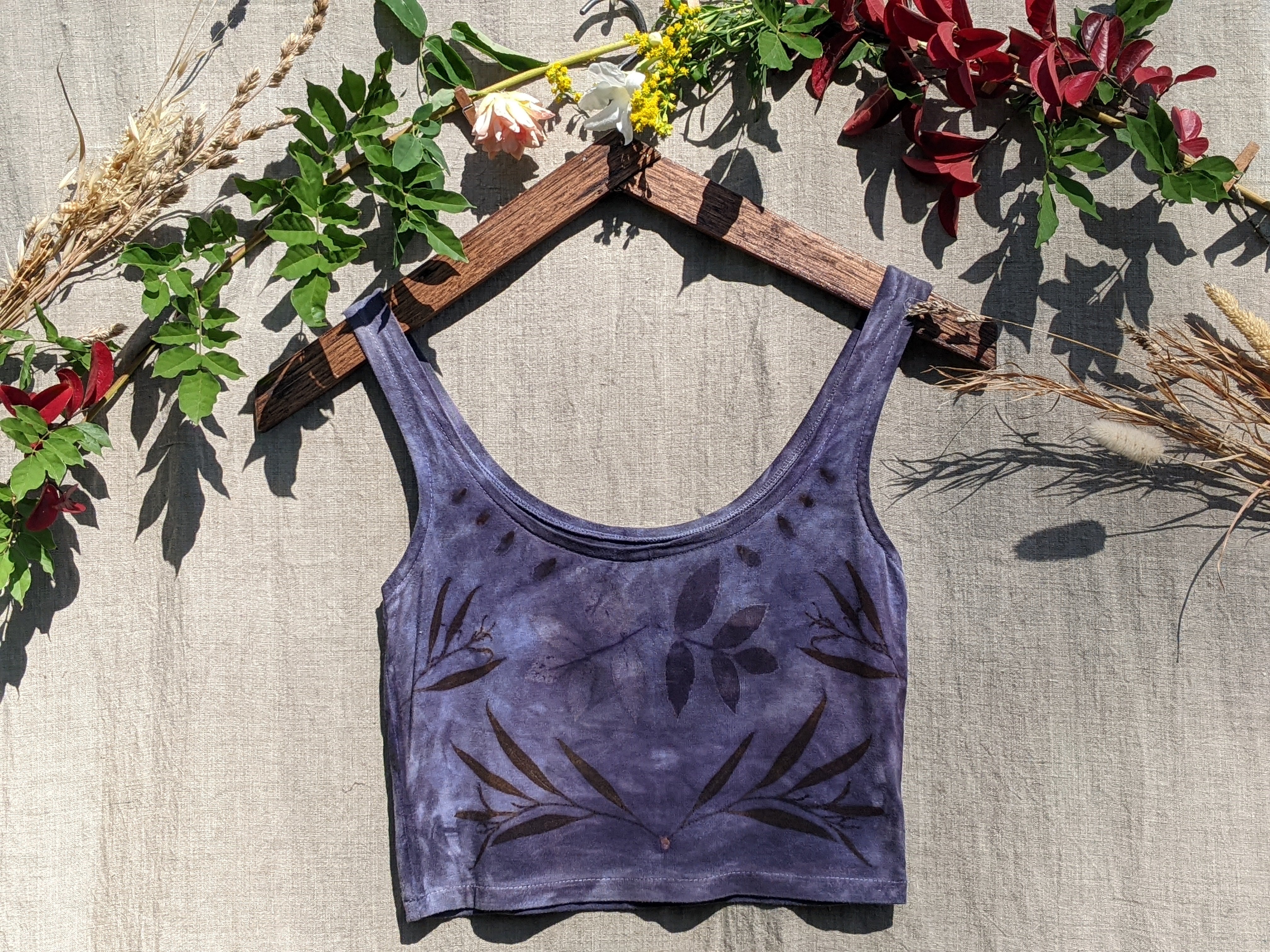 Bamboo Crop Top ~ Logwood Purple ~