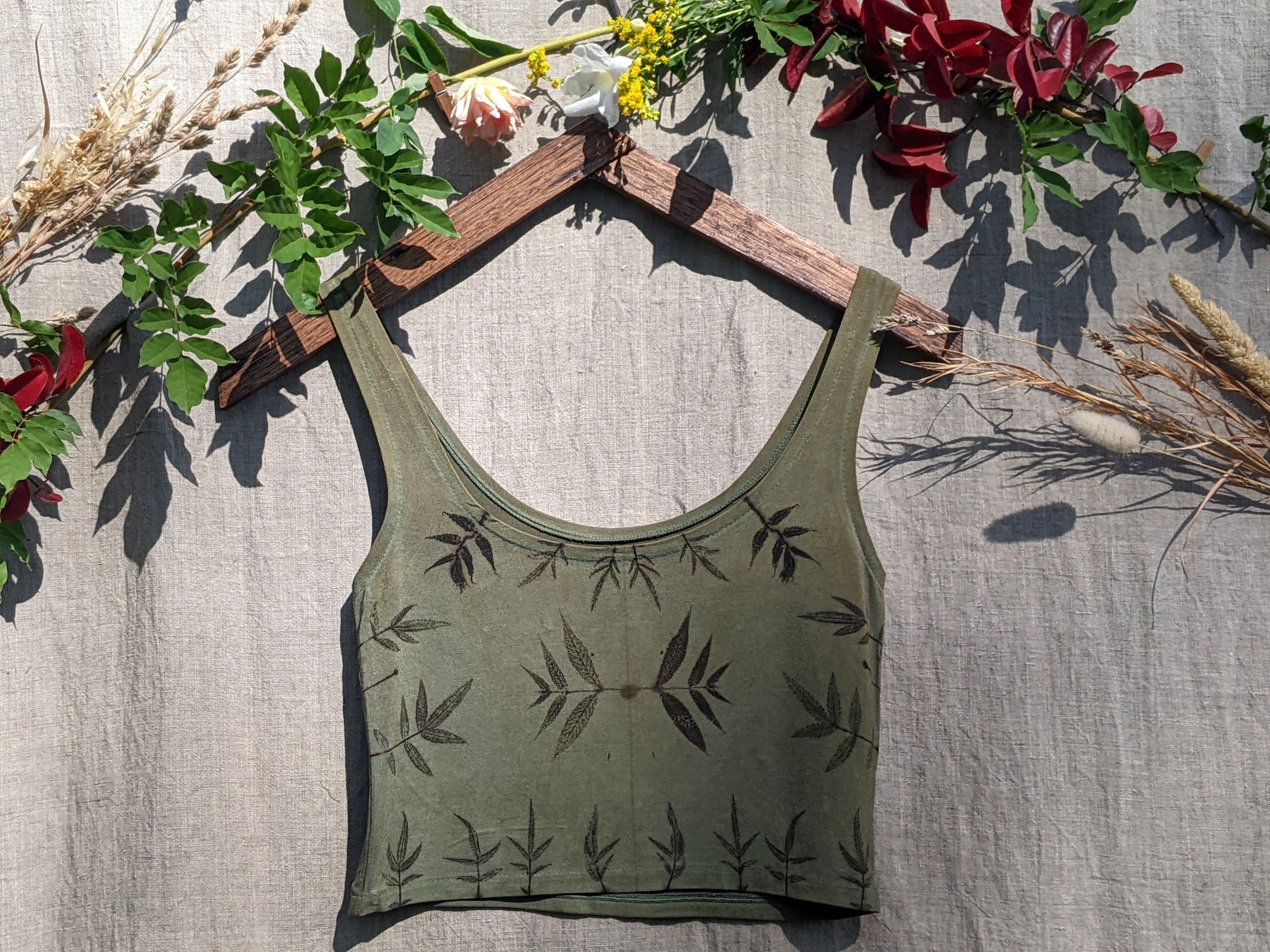 Bamboo Crop Top ~ Dusky Forest ~