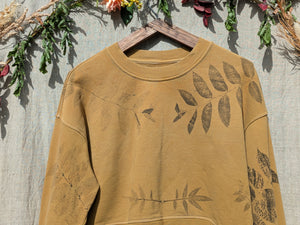 (Upcycled) Botanical Cropped Crew ~ M