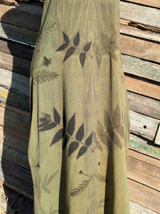Cotton Rib Knit Spaghetti Strap Dress ~ S/M ~ Forest Green