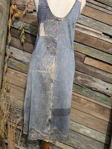 Vintage Lace Petticoat Dress ~ Madder Leaf ~ L
