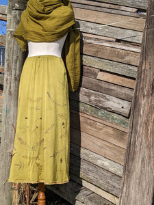 Vintage Lace Petticoat Skirt ~ Maxi ~ Moss