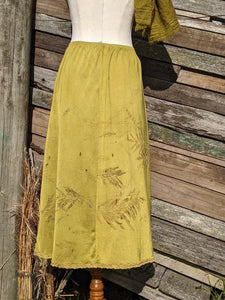 Vintage Lace Petticoat Skirt ~ Maxi ~ Moss