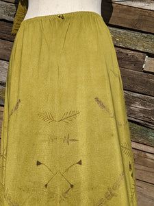 Vintage Lace Petticoat Skirt ~ Maxi ~ Moss