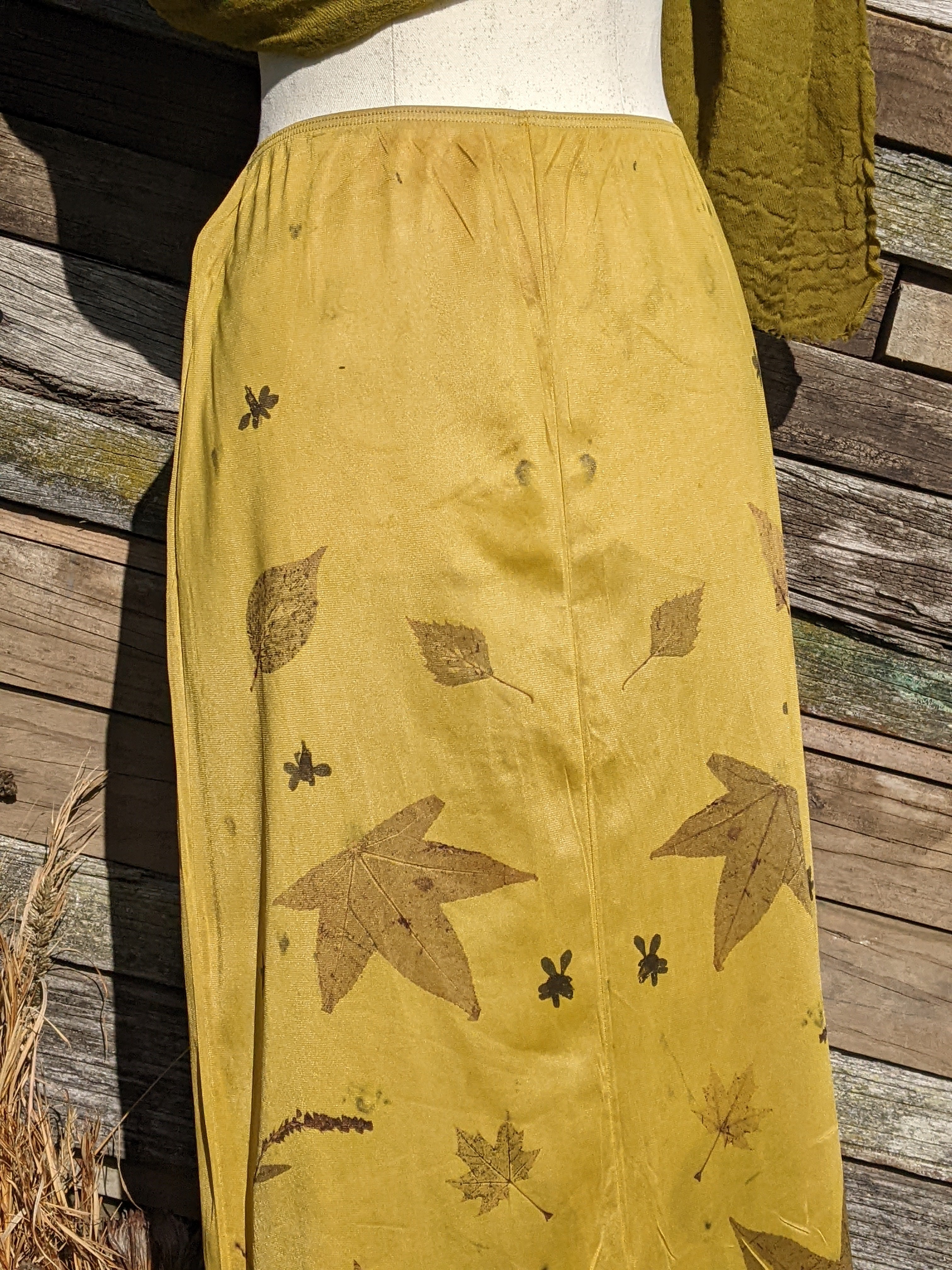 Vintage Lace Petticoat Skirt ~ Maxi ~ Lichen & Madder Leaf