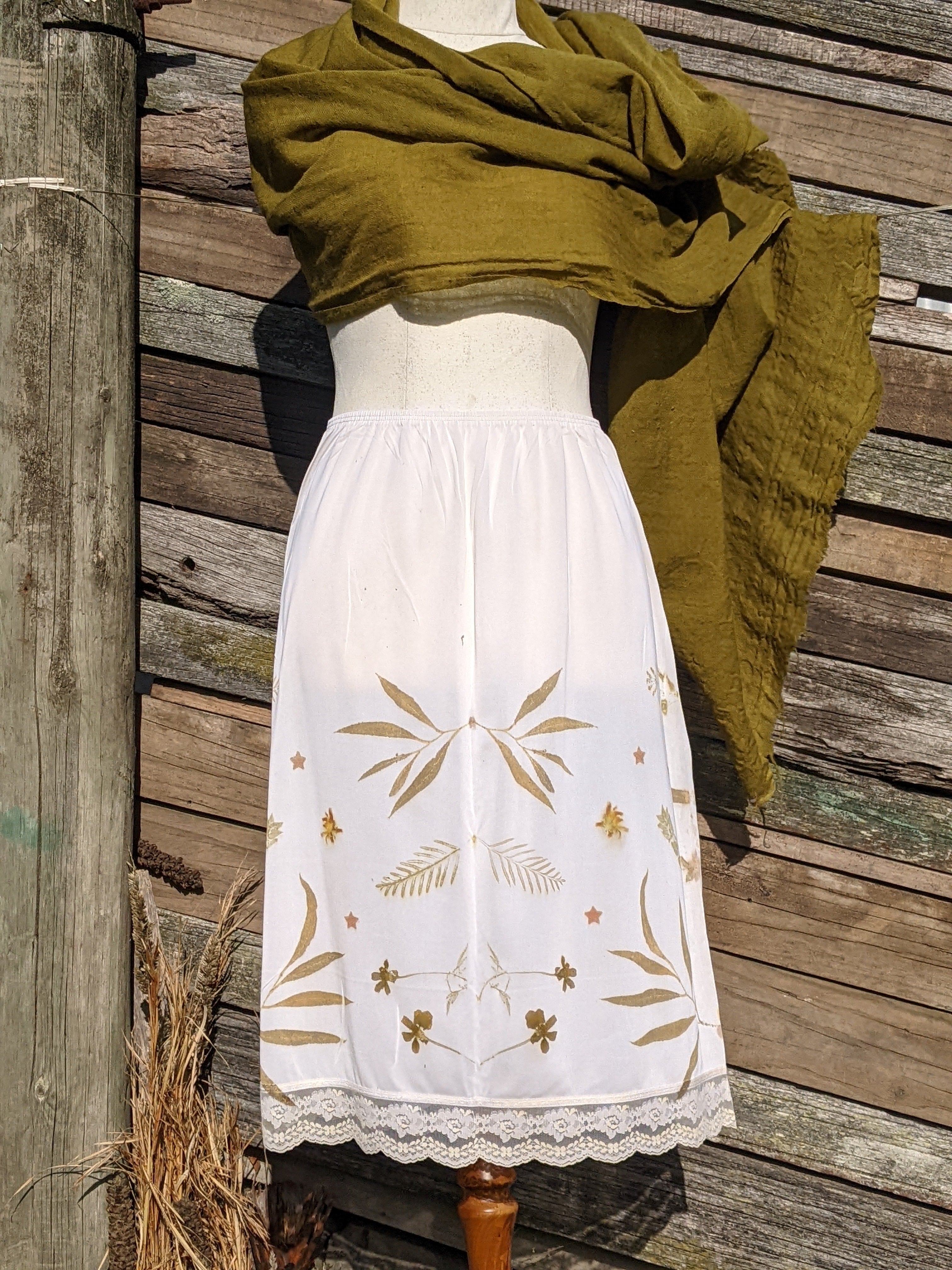 Vintage Lace Petticoat Skirt ~ Pearl ~ XS