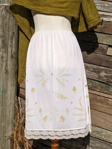 Vintage Lace Petticoat Skirt ~ Pearl ~ XS