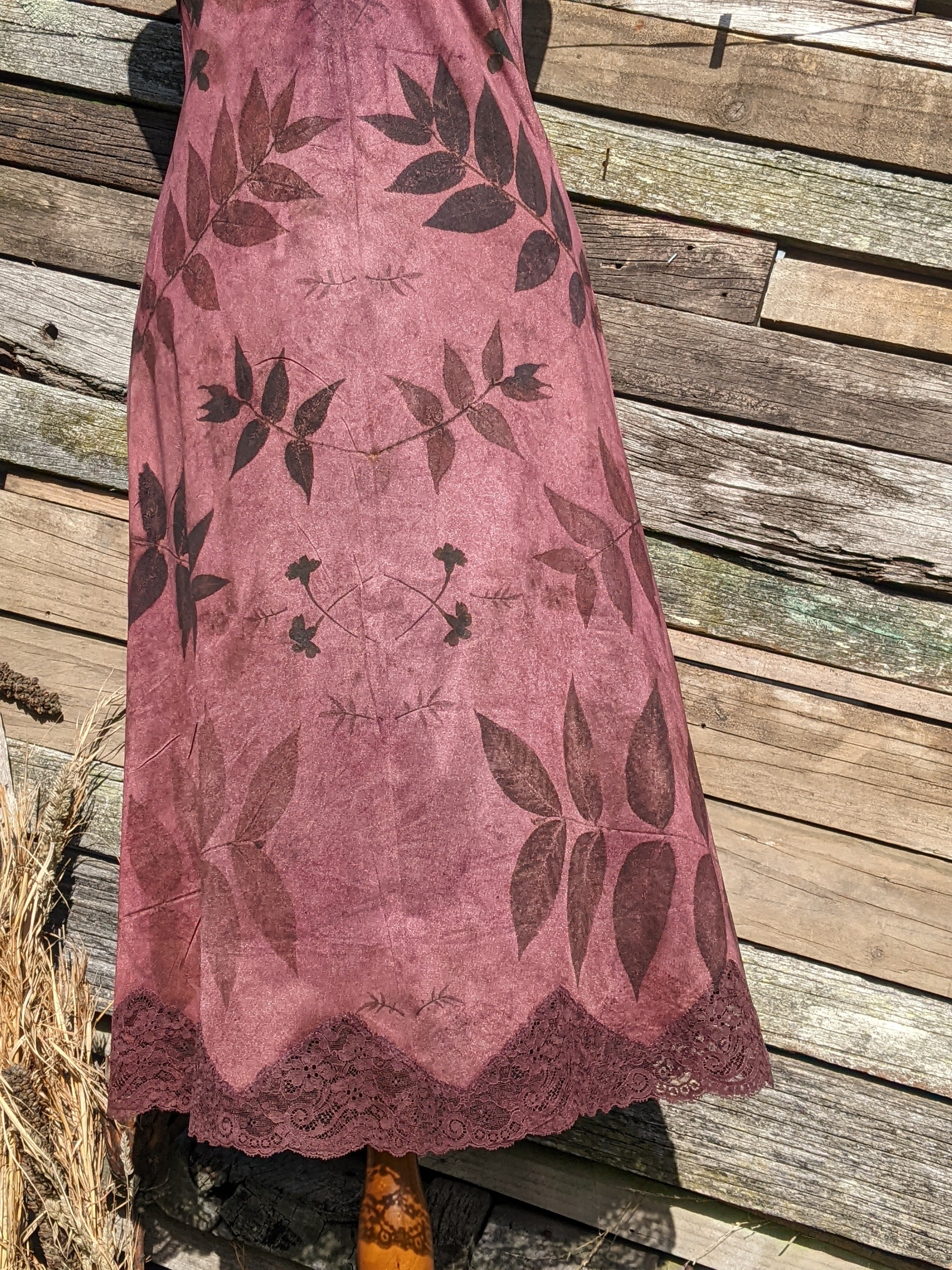 Vintage Lace Petticoat Dress ~ Wild Plum ~ S