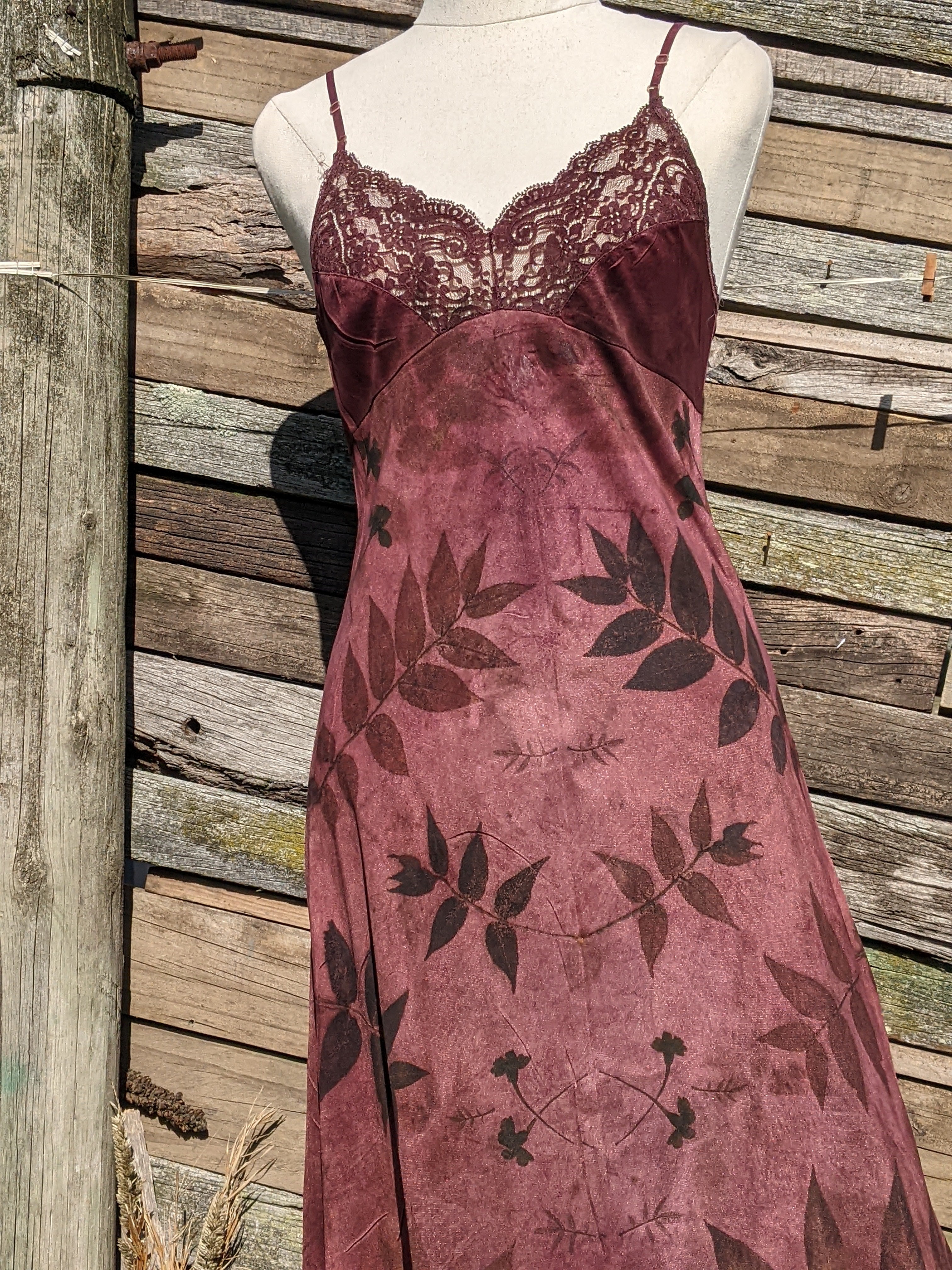 Vintage Lace Petticoat Dress ~ Wild Plum ~ S