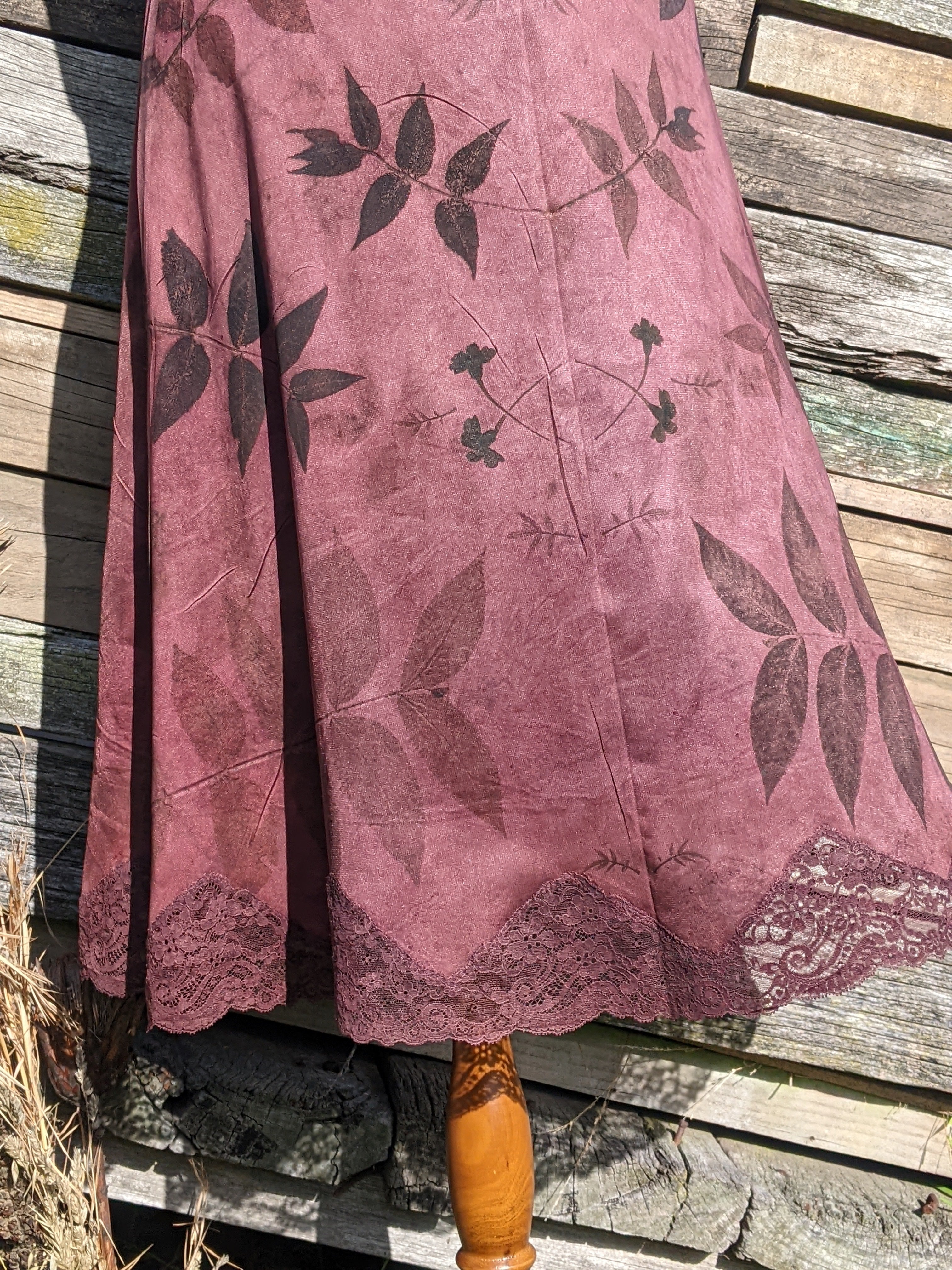 Vintage Lace Petticoat Dress ~ Wild Plum ~ S
