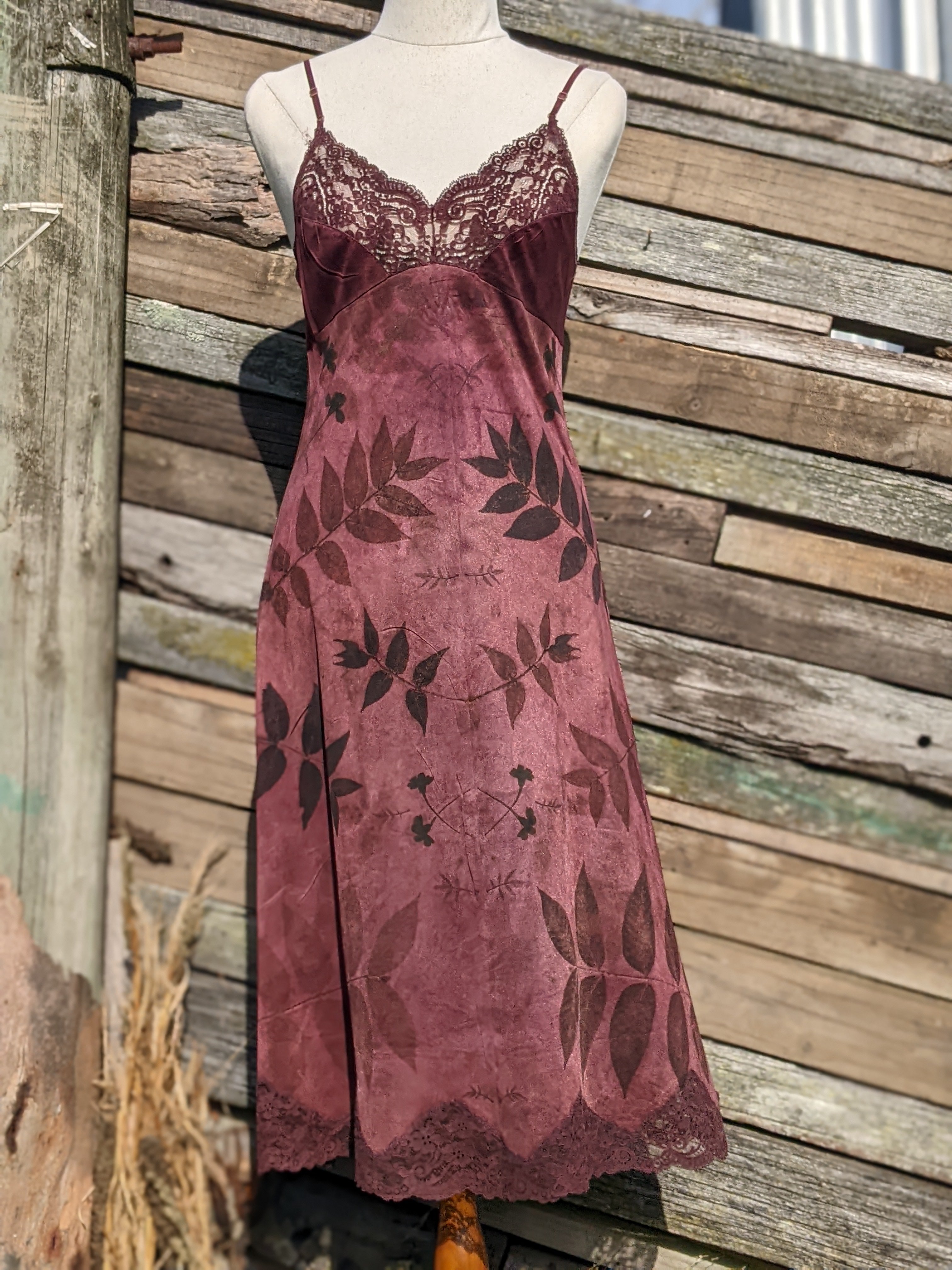 Vintage Lace Petticoat Dress ~ Wild Plum ~ S