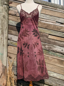 Vintage Lace Petticoat Dress ~ Wild Plum ~ S