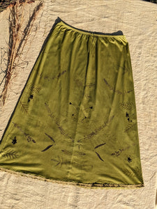 Vintage Lace Petticoat Skirt ~ Maxi ~ Moss