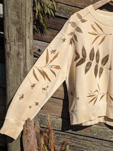 Botanical Relaxed Heavy Cropped Sweatshirt ~ L ~