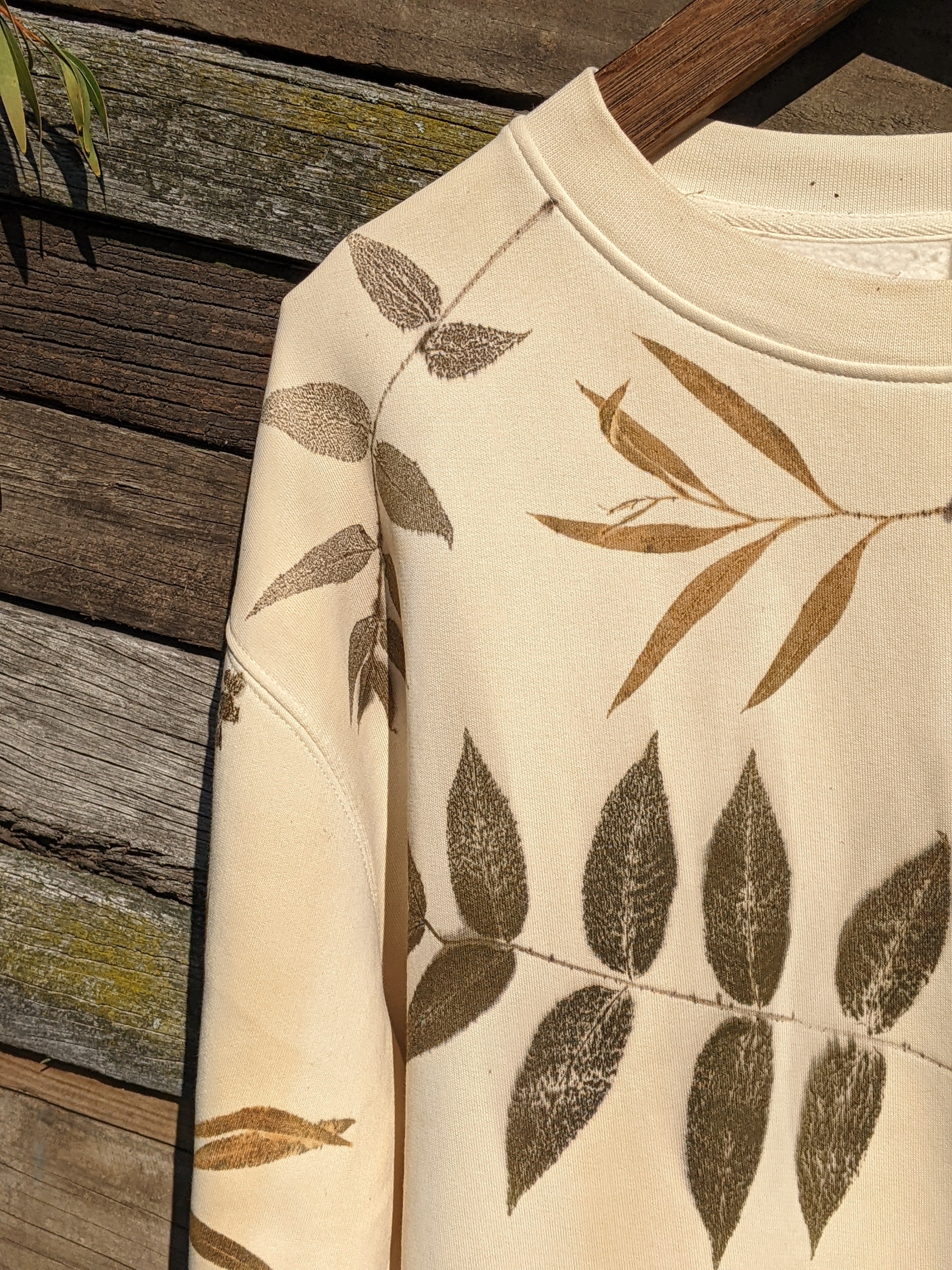 Botanical Relaxed Heavy Cropped Sweatshirt ~ L ~