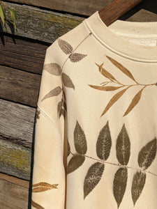 Botanical Relaxed Heavy Cropped Sweatshirt ~ L ~
