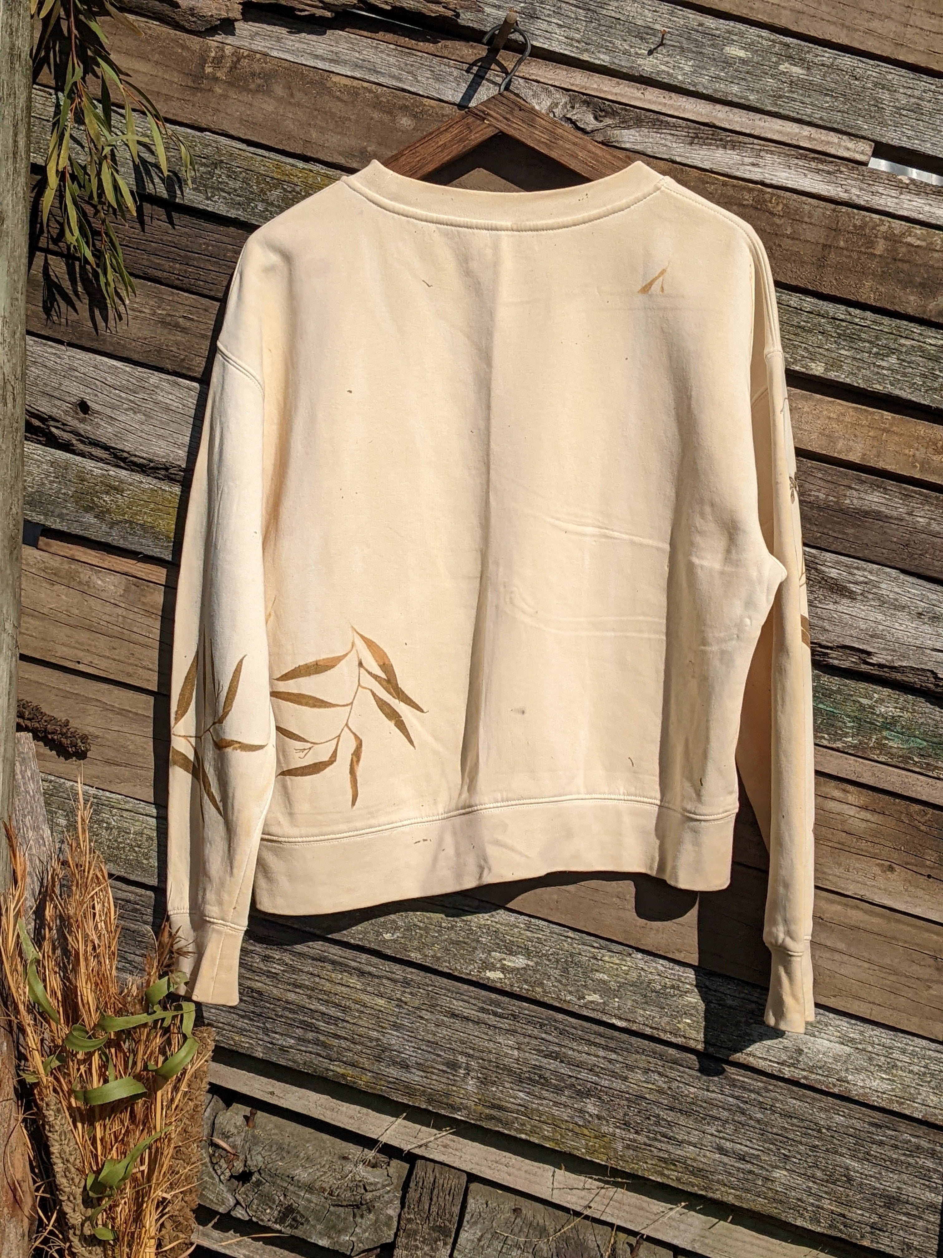Botanical Relaxed Heavy Cropped Sweatshirt ~ L ~