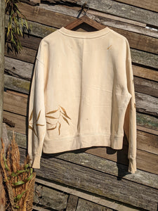 Botanical Relaxed Heavy Cropped Sweatshirt ~ L ~