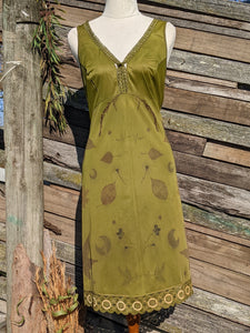 Vintage Lace Petticoat Dress ~Madder Leaf ~ Grounded Moss