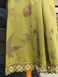 Vintage Lace Petticoat Dress ~Madder Leaf ~ Grounded Moss