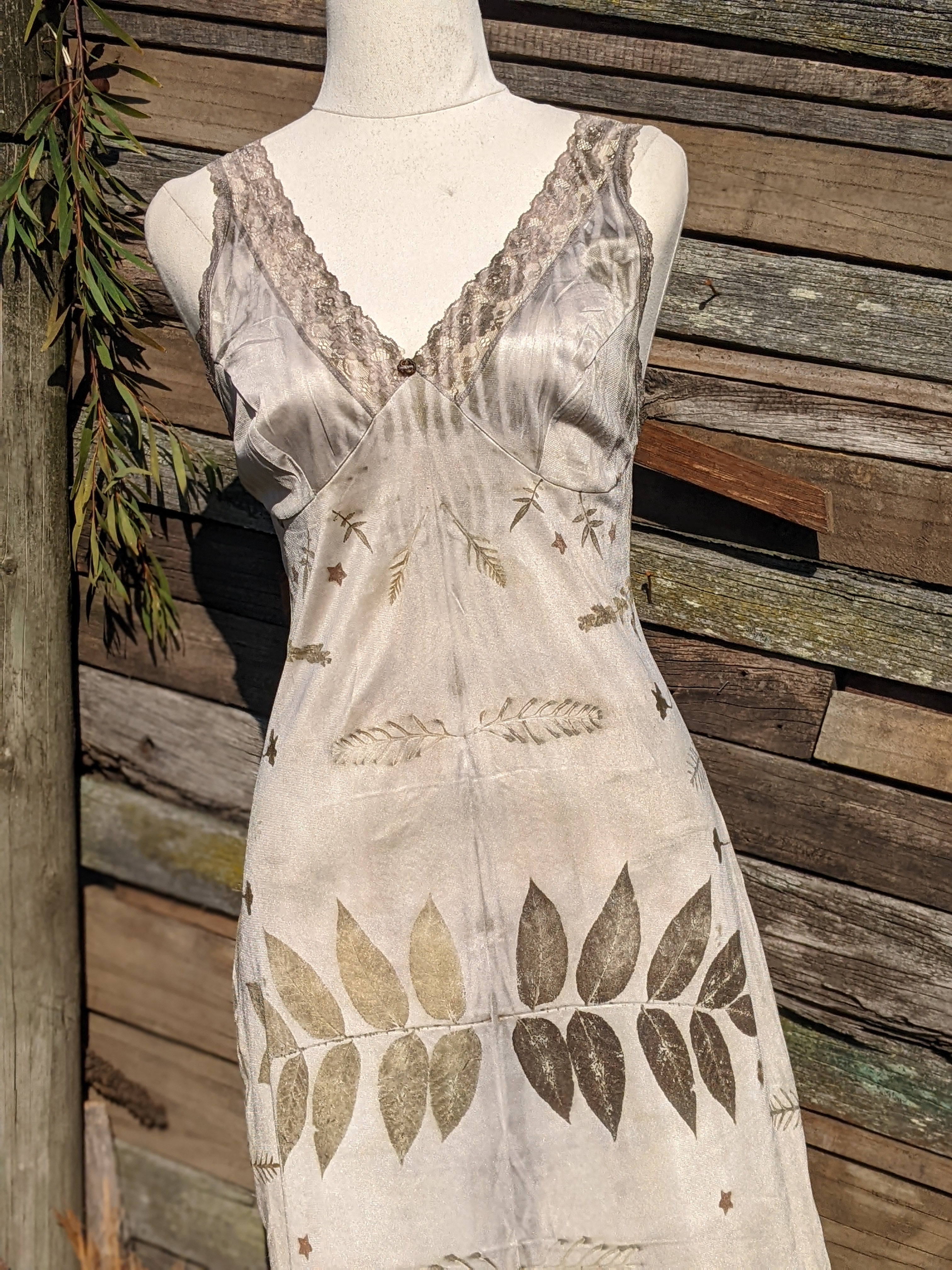 Vintage Lace Petticoat Dress ~ Dark Grevillea ~ S
