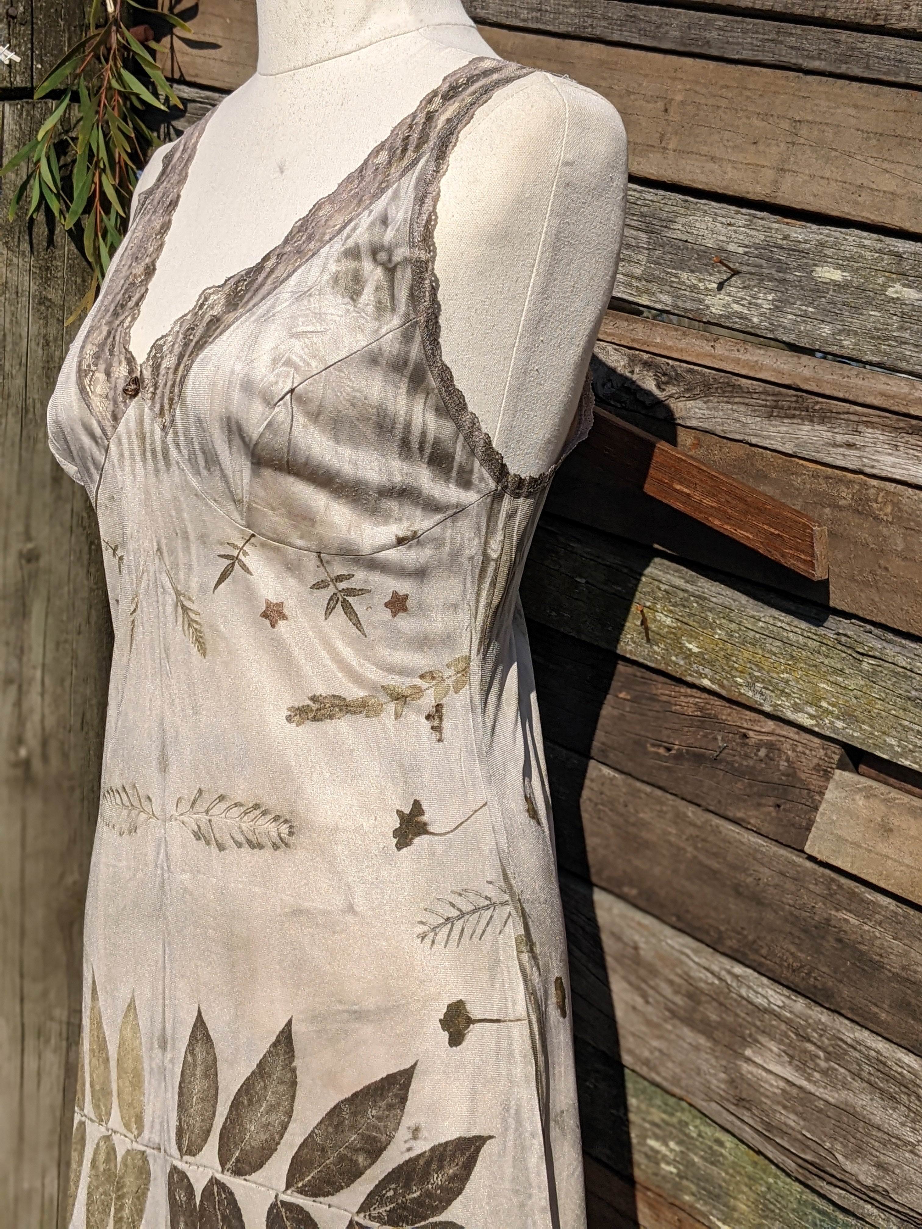 Vintage Lace Petticoat Dress ~ Dark Grevillea ~ S
