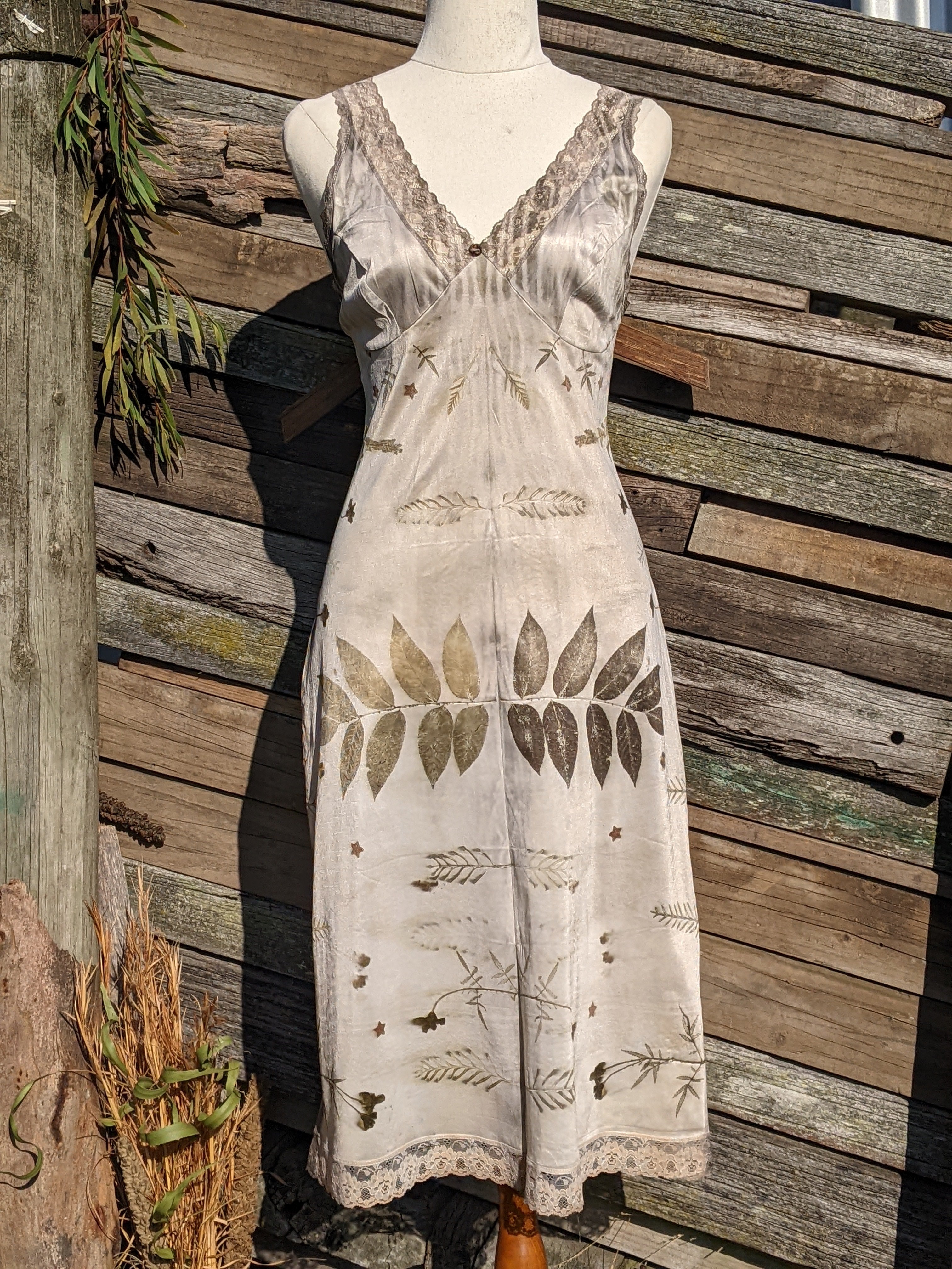Vintage Lace Petticoat Dress ~ Dark Grevillea ~ S