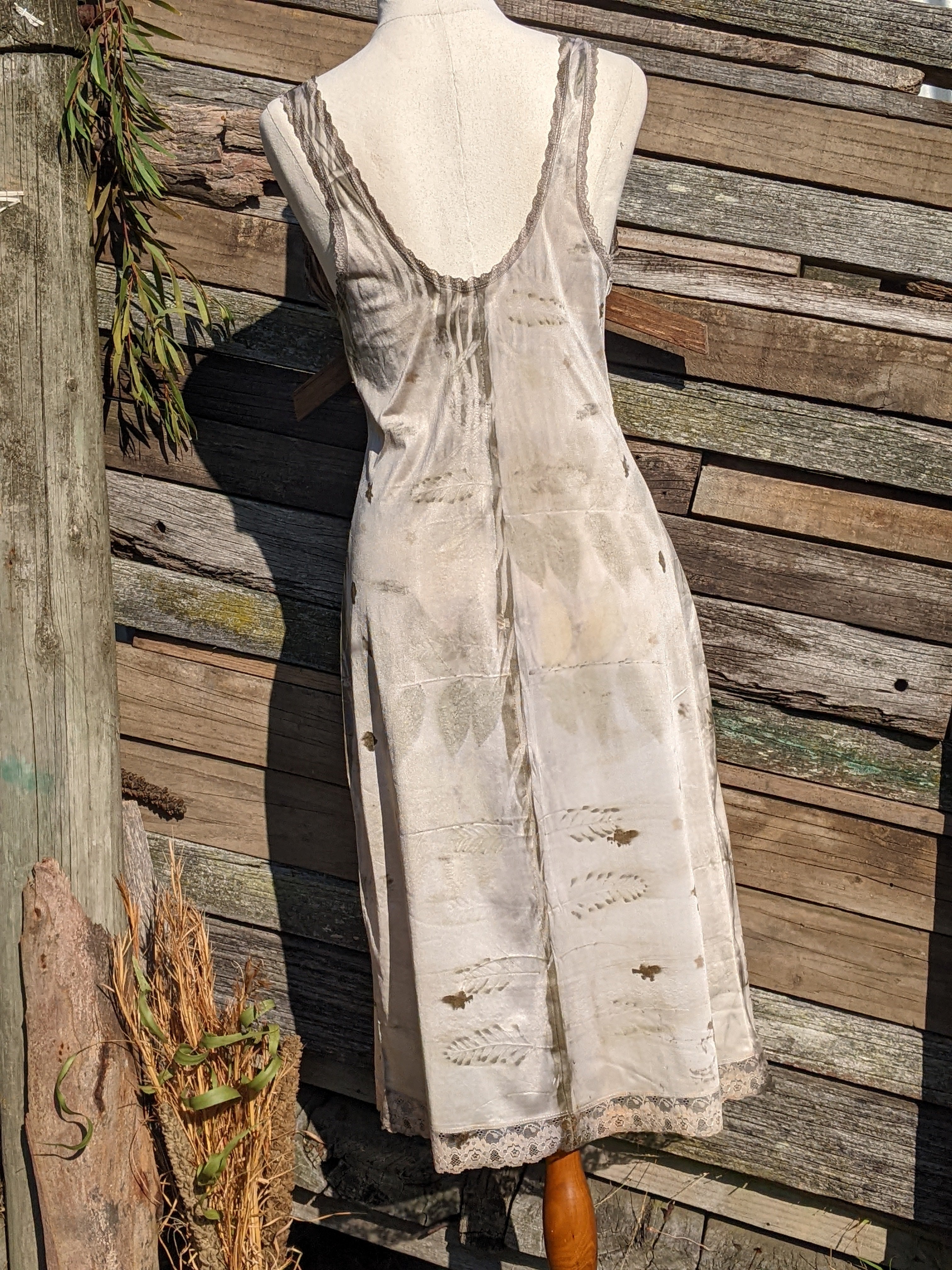 Vintage Lace Petticoat Dress ~ Dark Grevillea ~ S