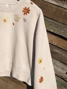 Botanical Relaxed Cropped Crew ~ Flower Pounded ~ L