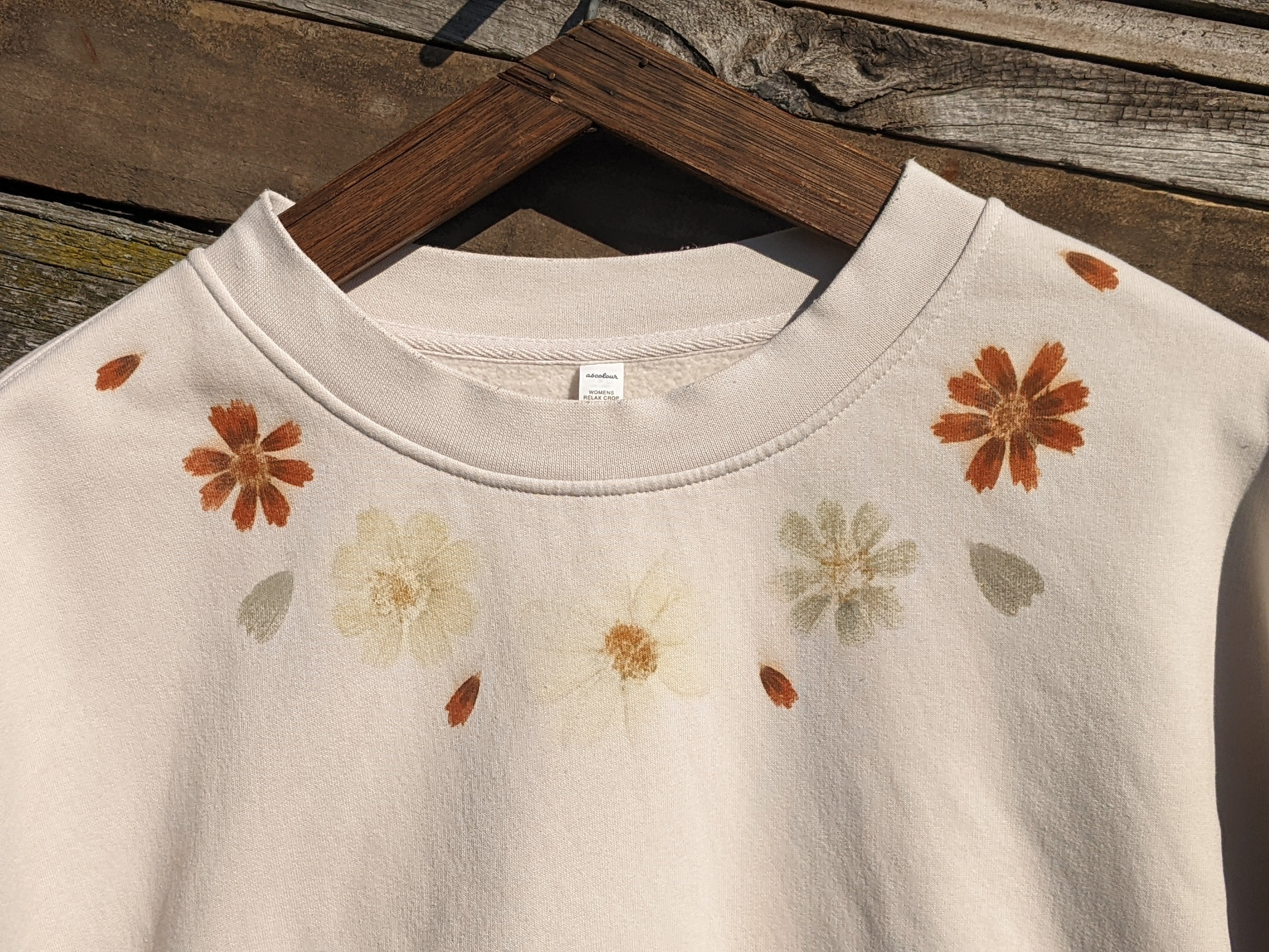 Botanical Relaxed Cropped Crew ~ Flower Pounded ~ L