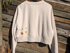 Botanical Relaxed Cropped Crew ~ Flower Pounded ~ L