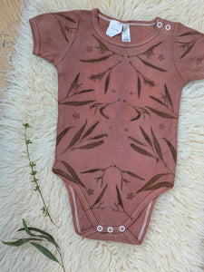 Organic Cotton Infant One-Piece ~ Plum Blossom ~ 12-18mths