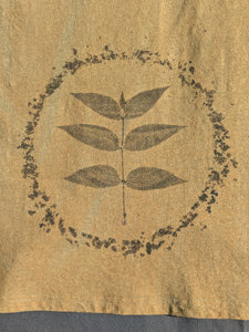 Mens Hemp Eco Printed Tee ~ Olive ~ L