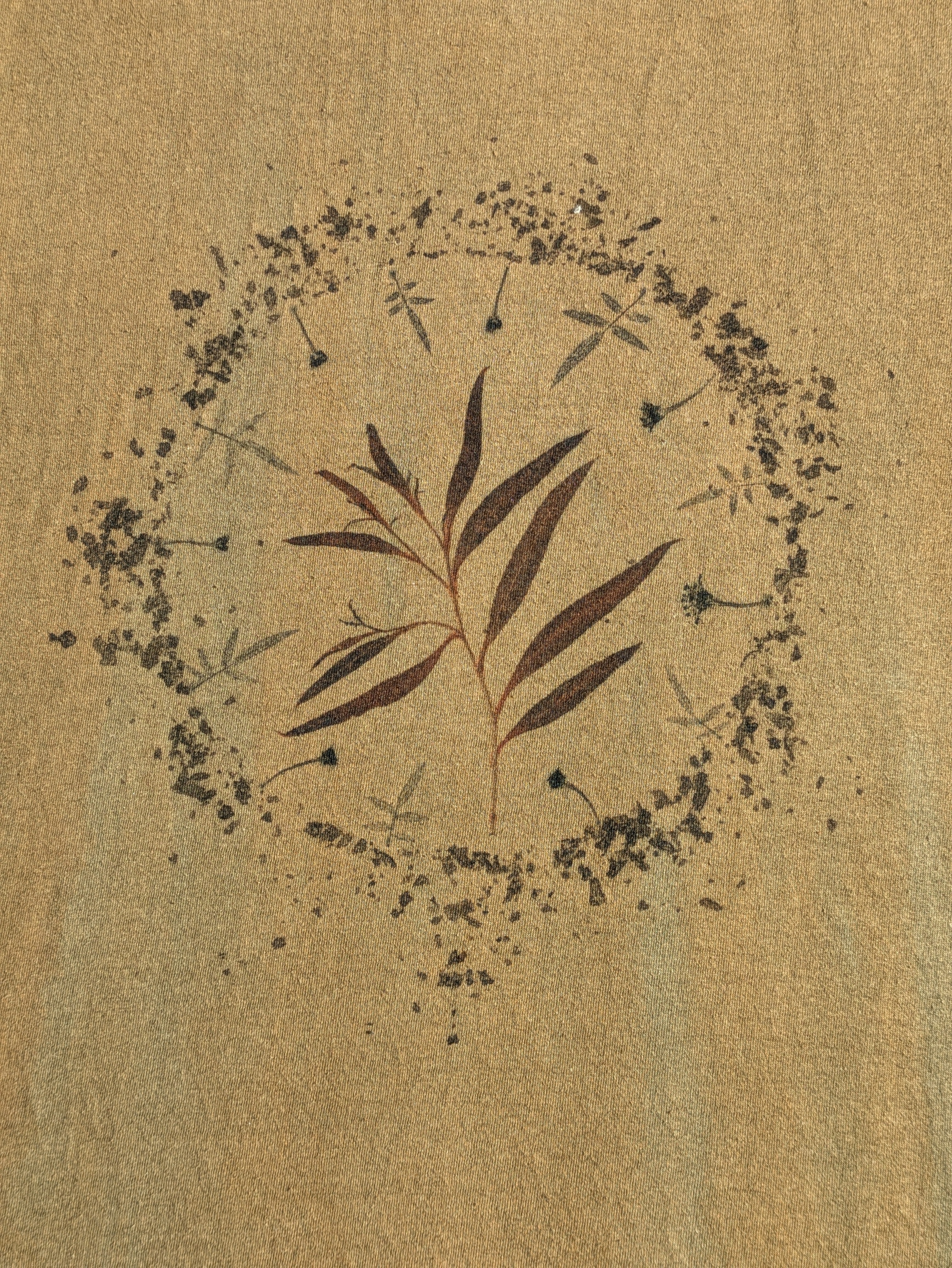 Mens Hemp Eco Printed Tee ~ Olive ~ M