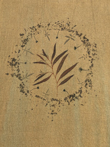 Mens Hemp Eco Printed Tee ~ Olive ~ M