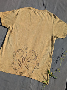 Mens Hemp Eco Printed Tee ~ Olive ~ M