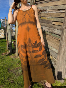 Cotton Rib Knit Spaghetti Strap Dress ~ S/M ~ Soft Terracotta