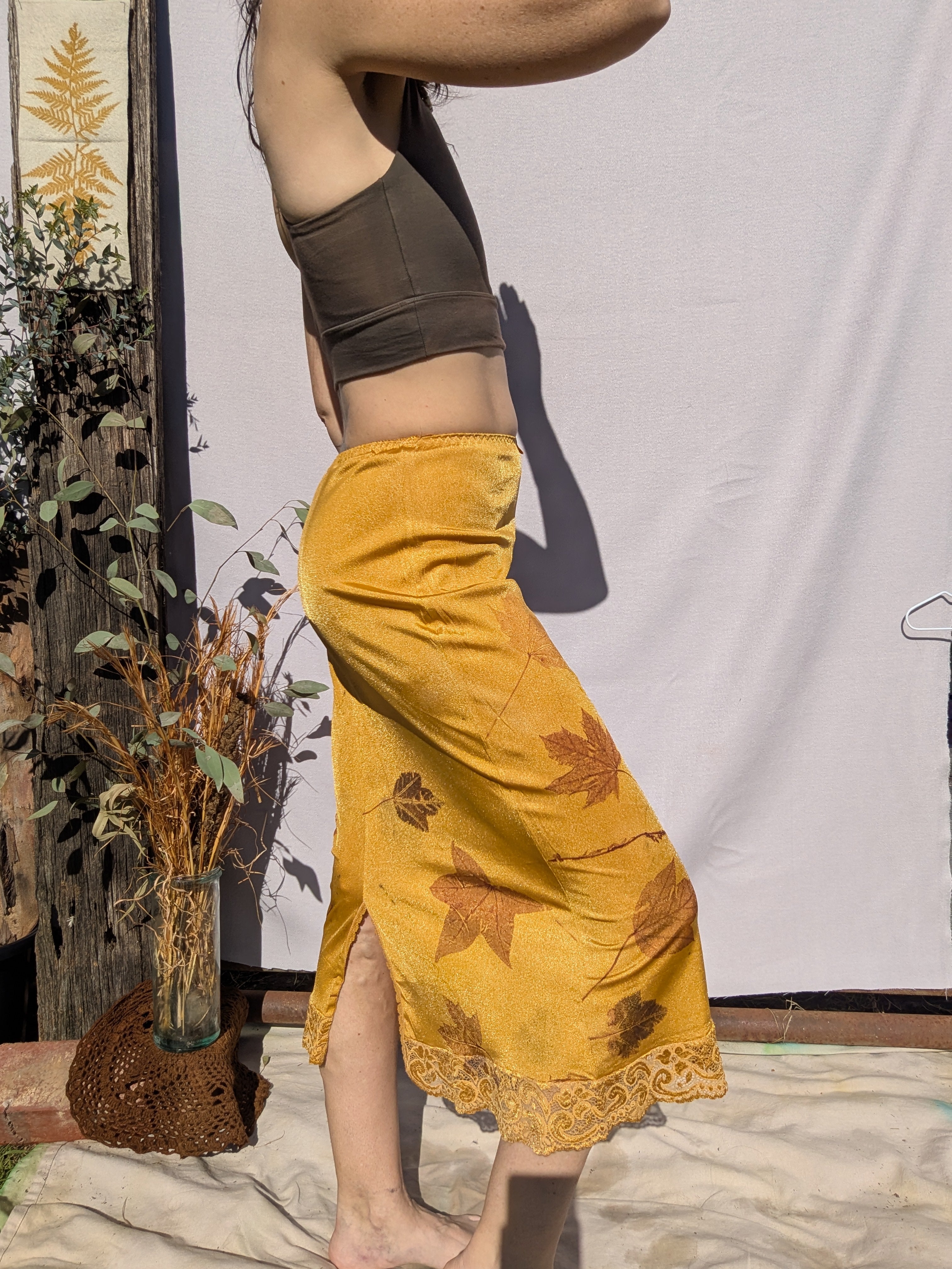 Vintage Lace Petticoat Skirt ~ Saffron Autumn