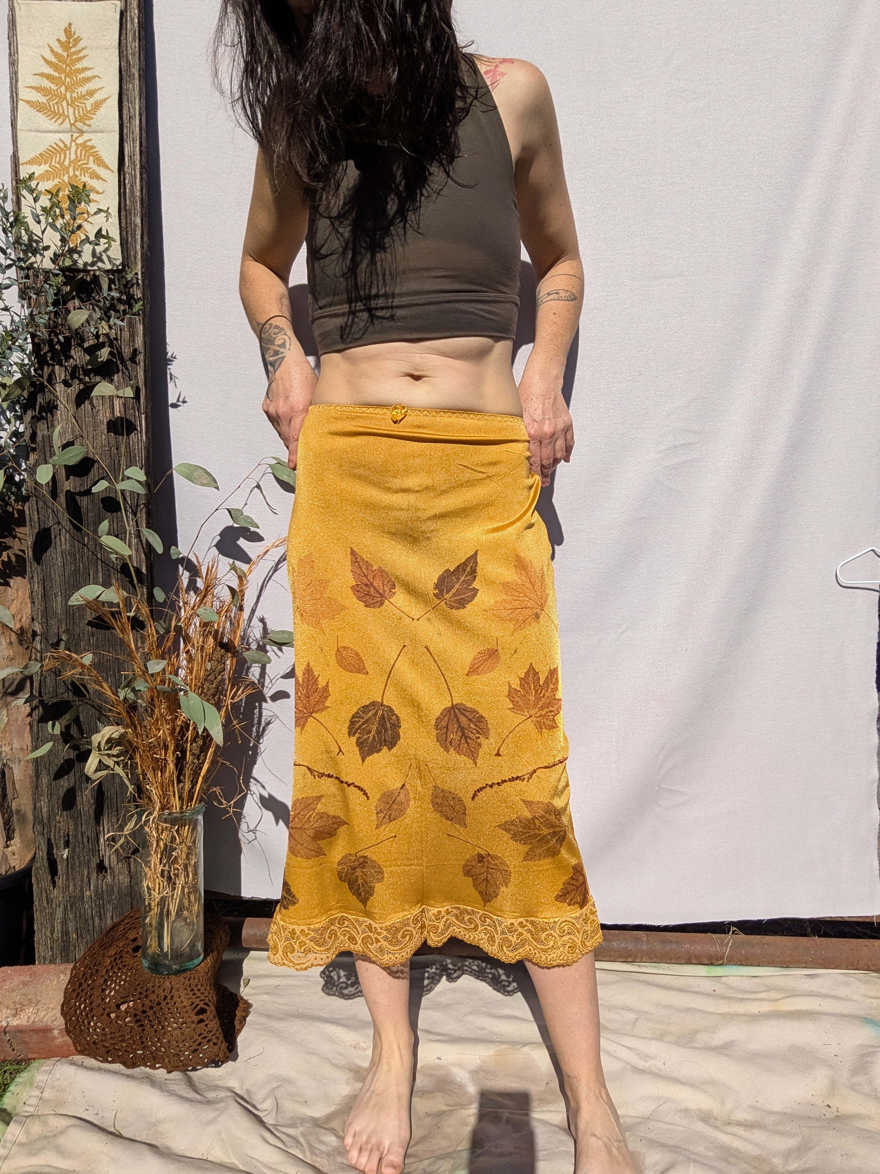 Vintage Lace Petticoat Skirt ~ Saffron Autumn