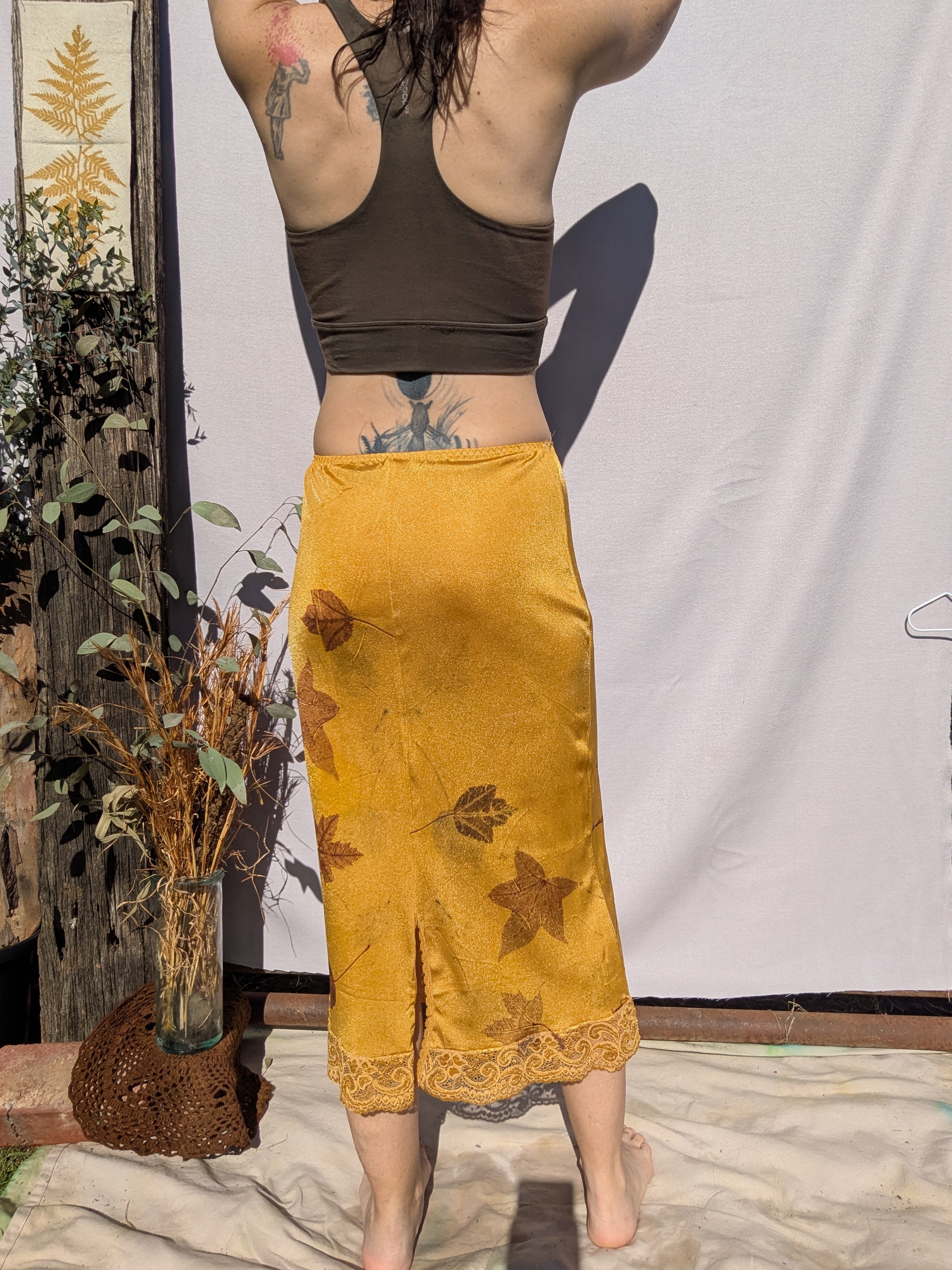 Vintage Lace Petticoat Skirt ~ Saffron Autumn